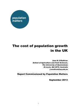The cost of population growth in the UK