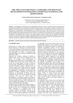 the true faces between landslides and mountain development