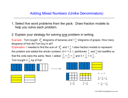 Adding Mixed Numbers (Unlike Denominators)