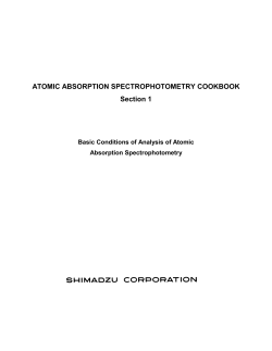 ATOMIC ABSORPTION SPECTROPHOTOMETRY COOKBOOK