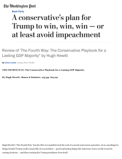 A conservative`s plan for Trump to win, win, win