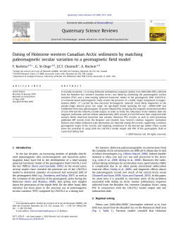 Dating of Holocene western Canadian Arctic sediments by matching