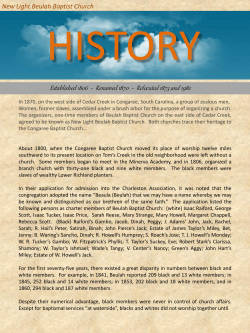 Our Church History - New Light Beulah Baptist Church