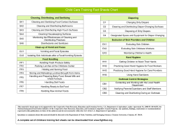 Training Fact Sheets Chart