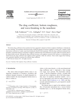 The drag coefficient, bottom roughness, and wave