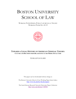 BOSTON UNIVERSITY SCHOOL OF LAW