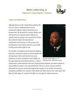 Martin Luther King, Jr: Fighting for Equal Rights in America