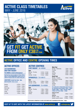 active class timetable