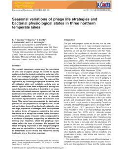 Seasonal variations of phage life strategies and bacterial