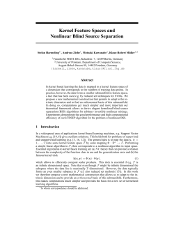 Kernel Feature Spaces and Nonlinear Blind Souce Separation