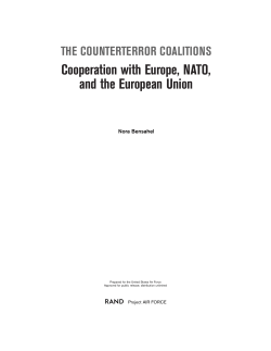 The Counterterror Coalitions: Cooperation with Europe, NATO, and