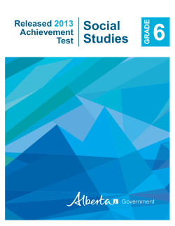 Social Studies - Alberta Education