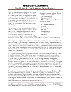 Strep Throat - My Alfred