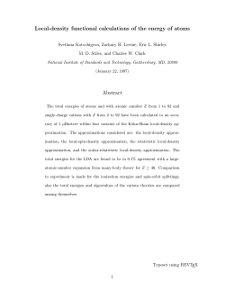 Local-density functional calculations of the energy of atoms Abstract