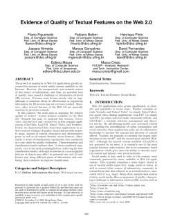 Evidence of quality of textual features on the web 2.0