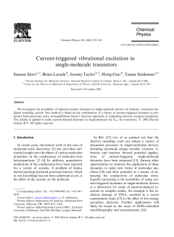 Current-triggered vibrational excitation in single