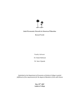 Arab Economic Growth in Interwar Palestine