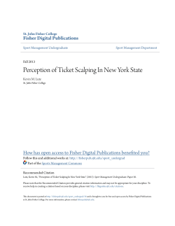 Perception of Ticket Scalping In New York State