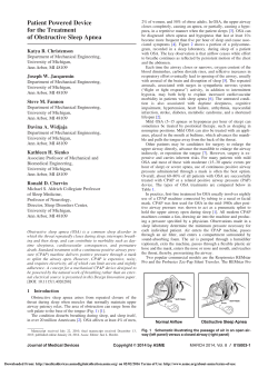 Patient powered device for the treatment of sleep apnea paper