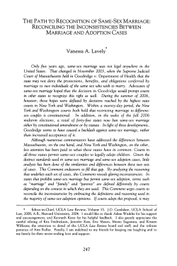 THE PATH TO RECOGNITION OF SAME