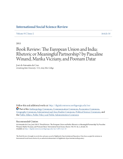 The European Union and India: Rhetoric or Meaningful Partnership?