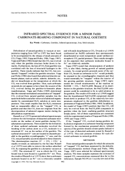 NOTES INFRARED SPECTRAL EVIDENCE FOR A MINOR Fe(III