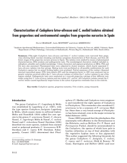 Characterization of Cadophora luteo-olivacea and C