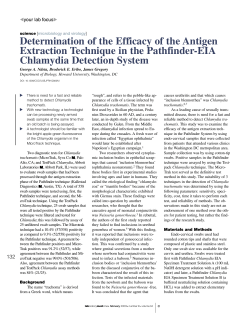 Determination of the Efficacy of the Antigen Extraction Technique in