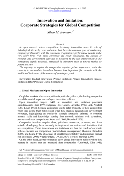 Innovation and Imitation: Corporate Strategies for Global