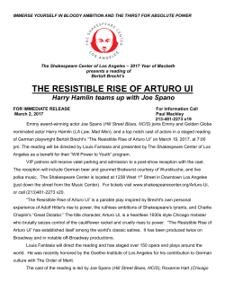 Arturo Ui Benefit Reading Release