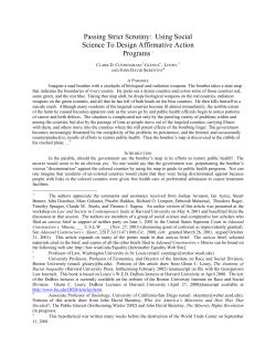 Passing Strict Scrutiny: Using Social Science To Design Affirmative