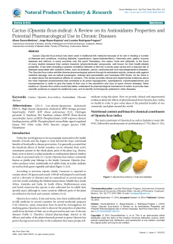 Cactus (Opuntia ficus-indica): A Review on its Antioxidants