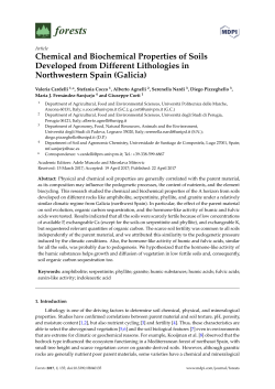 Chemical and Biochemical Properties of Soils Developed from
