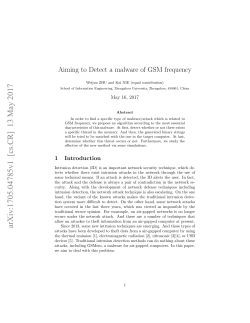 Aiming to Detect a malware of GSM frequency