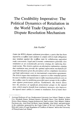 The Credibility Imperative: The Political Dynamics of Retaliation in