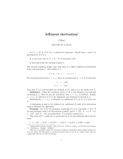 leftmost derivation