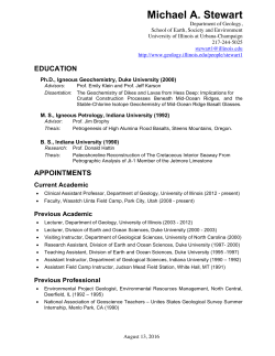 Michael A. Stewart - University of Illinois (Geology)