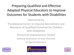 Preparing Qualified And Effective Adapted Physical Educators