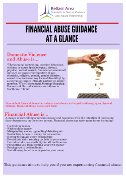 Financial Abuse Guidance at a Glance [pdf / 1.01MB]