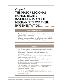 the major regional human rights instruments and the