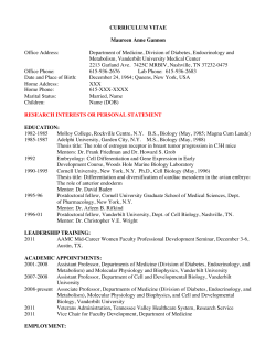 Dr. Gannon`s CV - Department of Medicine
