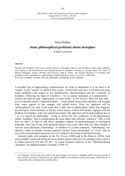 Some philosophical problems about metaphor