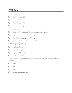 CPU Quiz