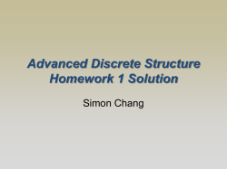 Advanced Discrete Structure Homework 1 Solution