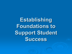 Supporting Success