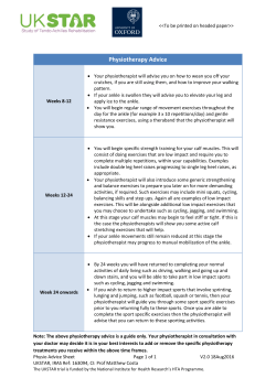 Physio Advice Sheet