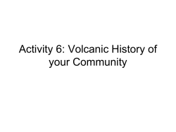 Activity 6: Volcanic History of your Community