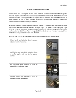 Battery Disposal and Recycling