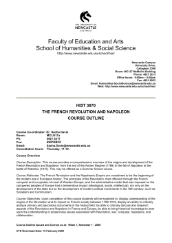 HIST3670 - University of Newcastle