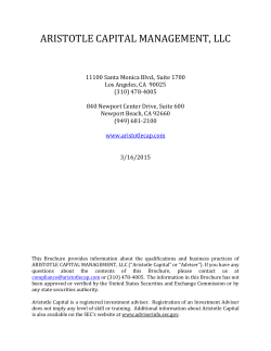 ARISTOTLE CAPITAL MANAGEMENT, LLC